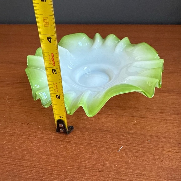 Beautiful Fenton ? ANTIQUE Art Nouveau milk opaline glass bowl - Picture 6 of 9